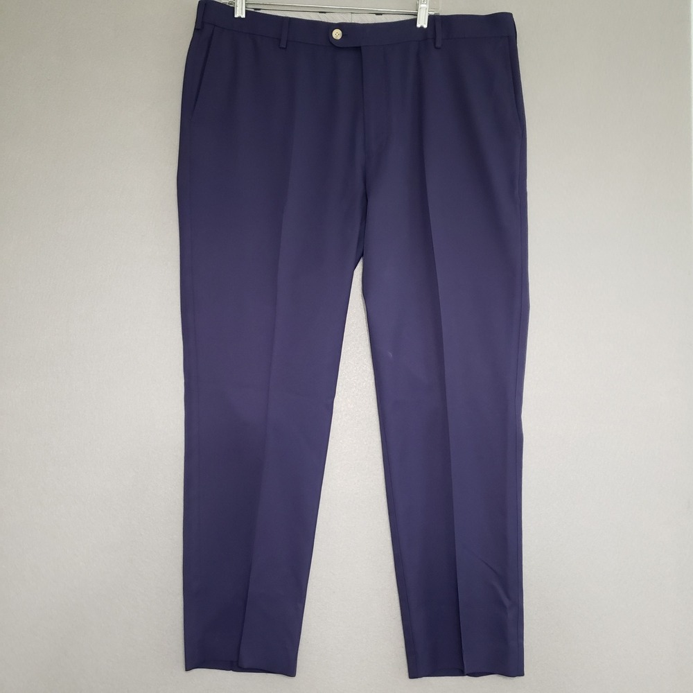 Peter Millar Durham Performance Mens 40/34 fits 40/30 Pants EB78 High Drape Navy